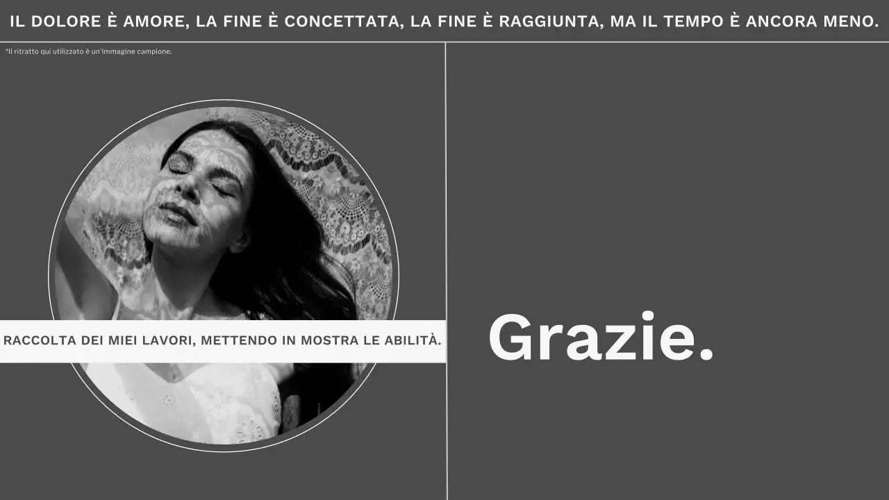 Tendenza grigia e bianca Materiale minimale per portfolio di fotografi