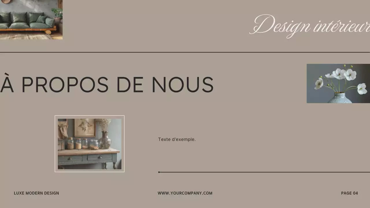 Beige Brown Modern Interior Design Studio Presentation