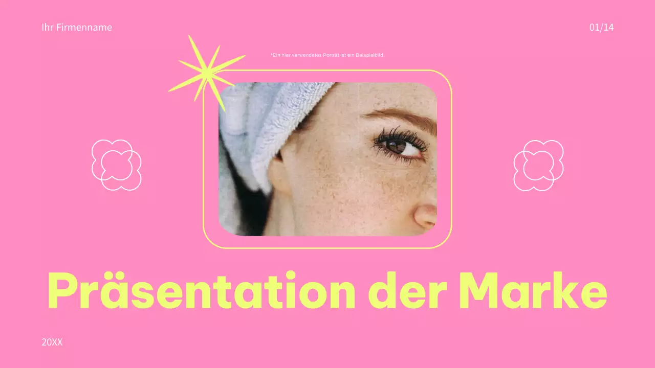 Rosa und Blau Trend bunte Kosmetik Marke Förderung