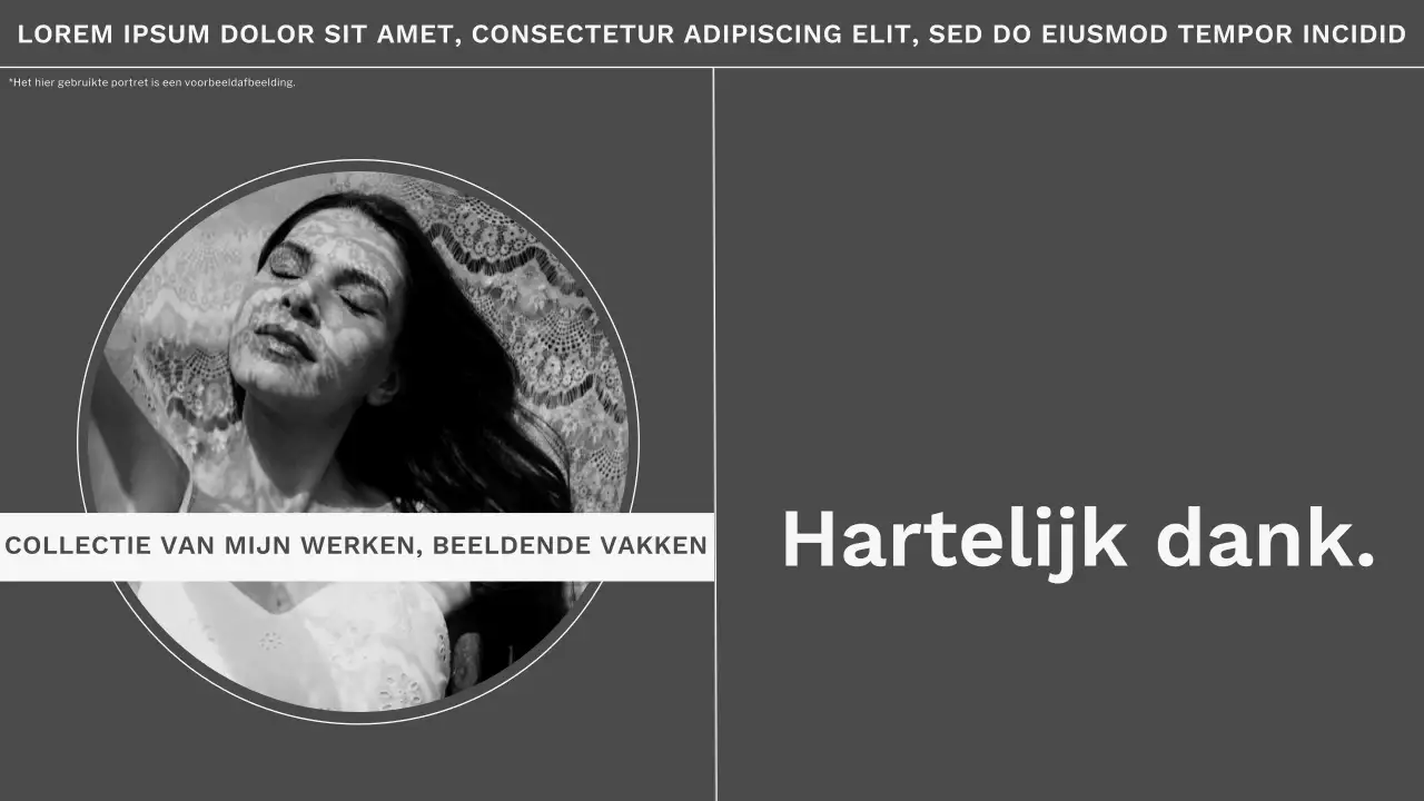 Grijs en Wit Trend Minimal Fotograaf Portfolio Materiaal