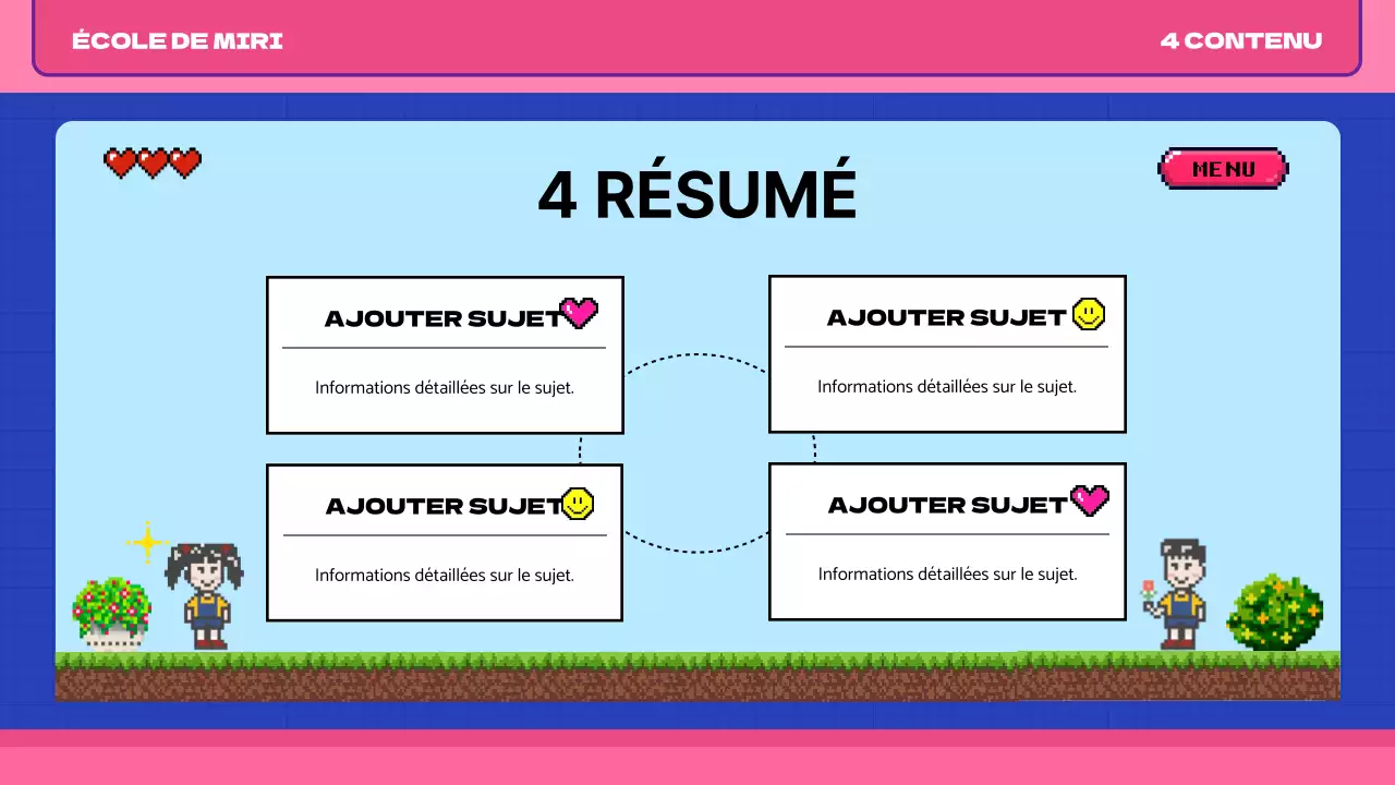 Rose bleu pop art rétro pixel class material