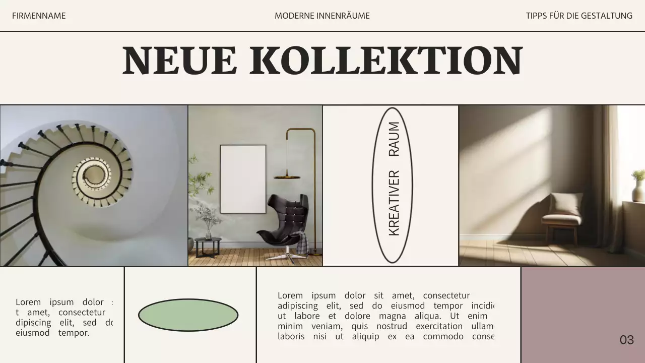 Beige und Schwarz Moderne Innenarchitektur Studio Business Promotion
