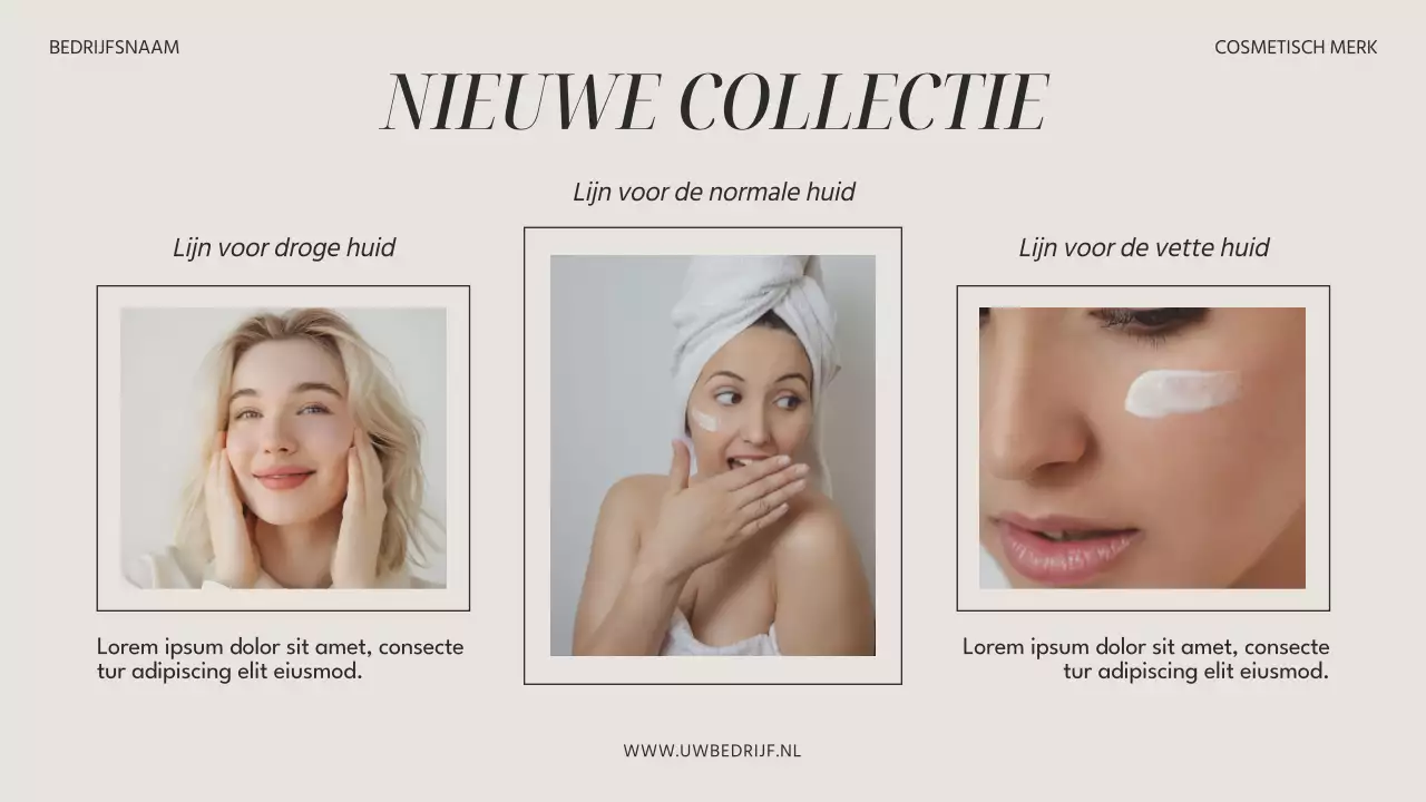 Beige en grijs moderne esthetische schoonheid merk promotie