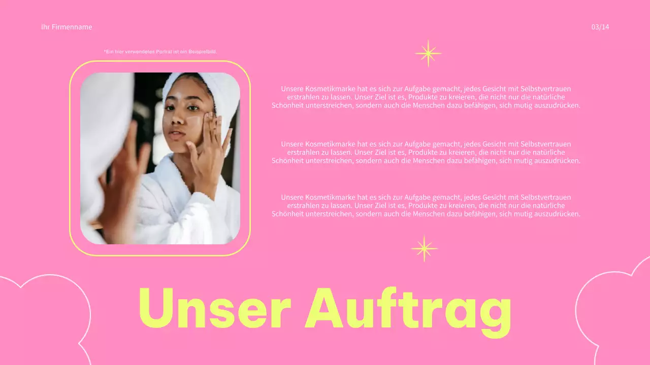 Rosa und Blau Trend bunte Kosmetik Marke Förderung