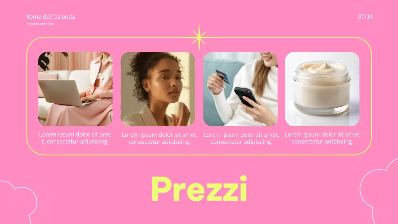 Promozione del marchio cosmetico colorato di tendenza rosa e blu