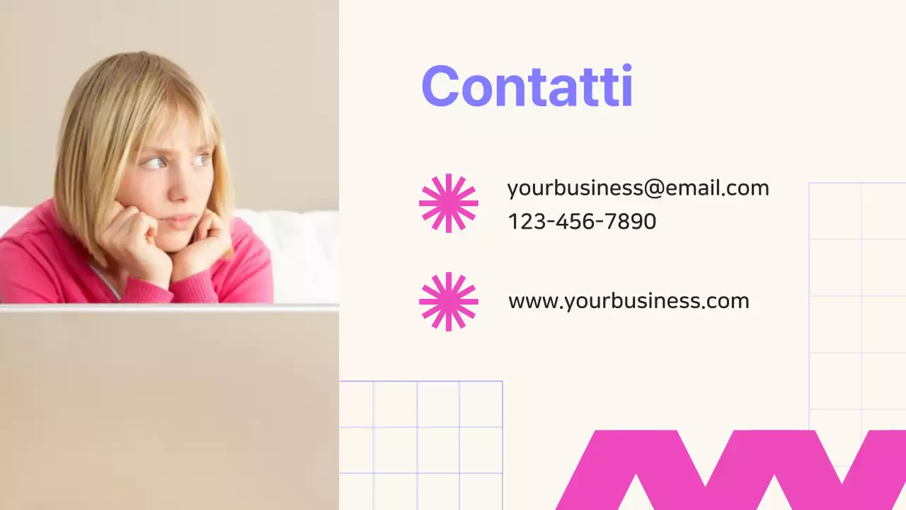 Promozione del corso SMM online geometrico beige e viola