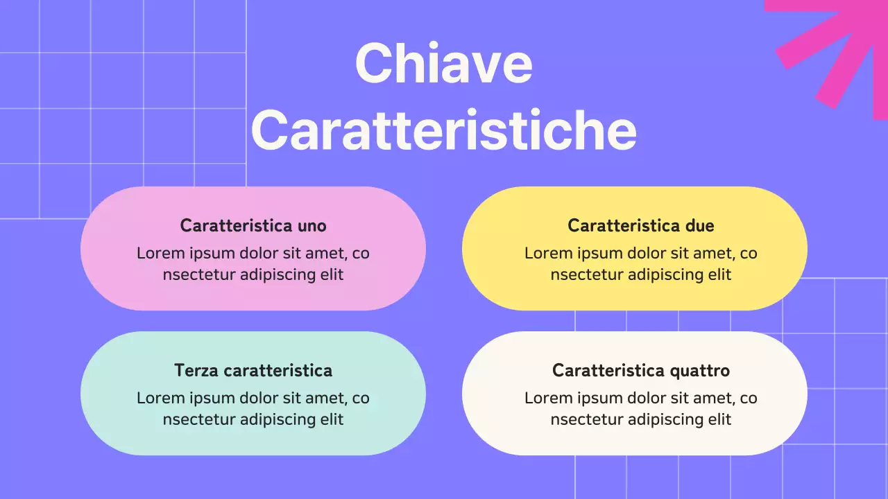 Promozione del corso SMM online geometrico beige e viola