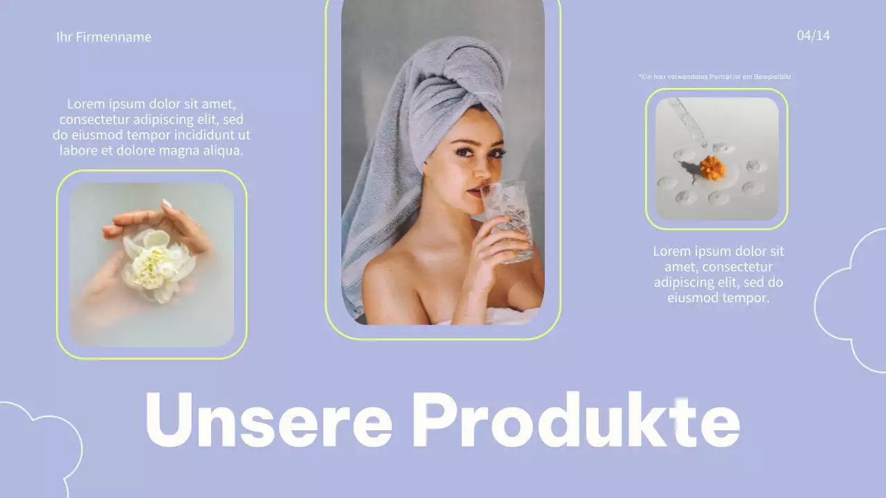 Rosa und Blau Trend bunte Kosmetik Marke Förderung
