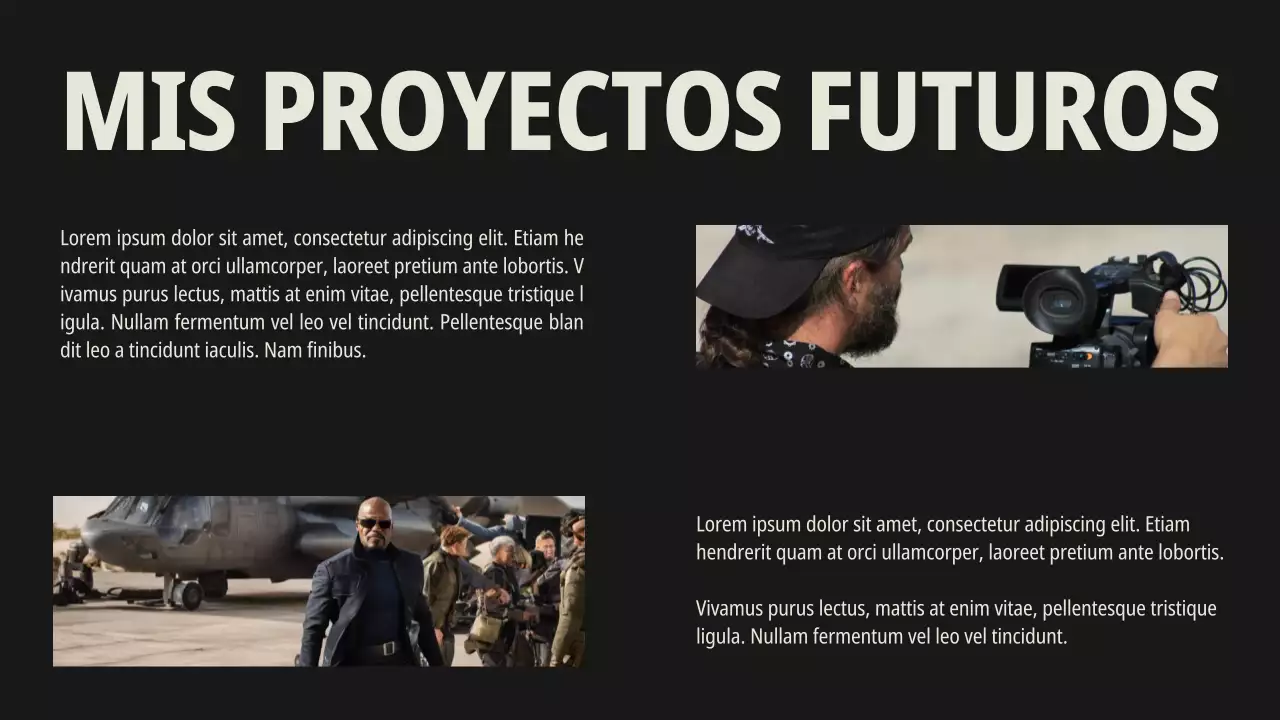 Cartera negra minimalista de director de cine