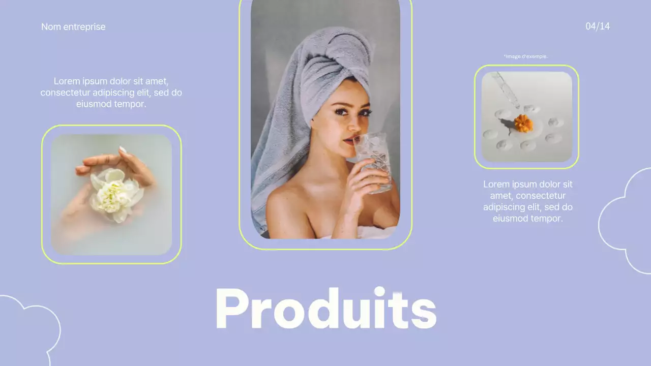 Promotion d'une marque de cosmétique colorée en rose et bleu