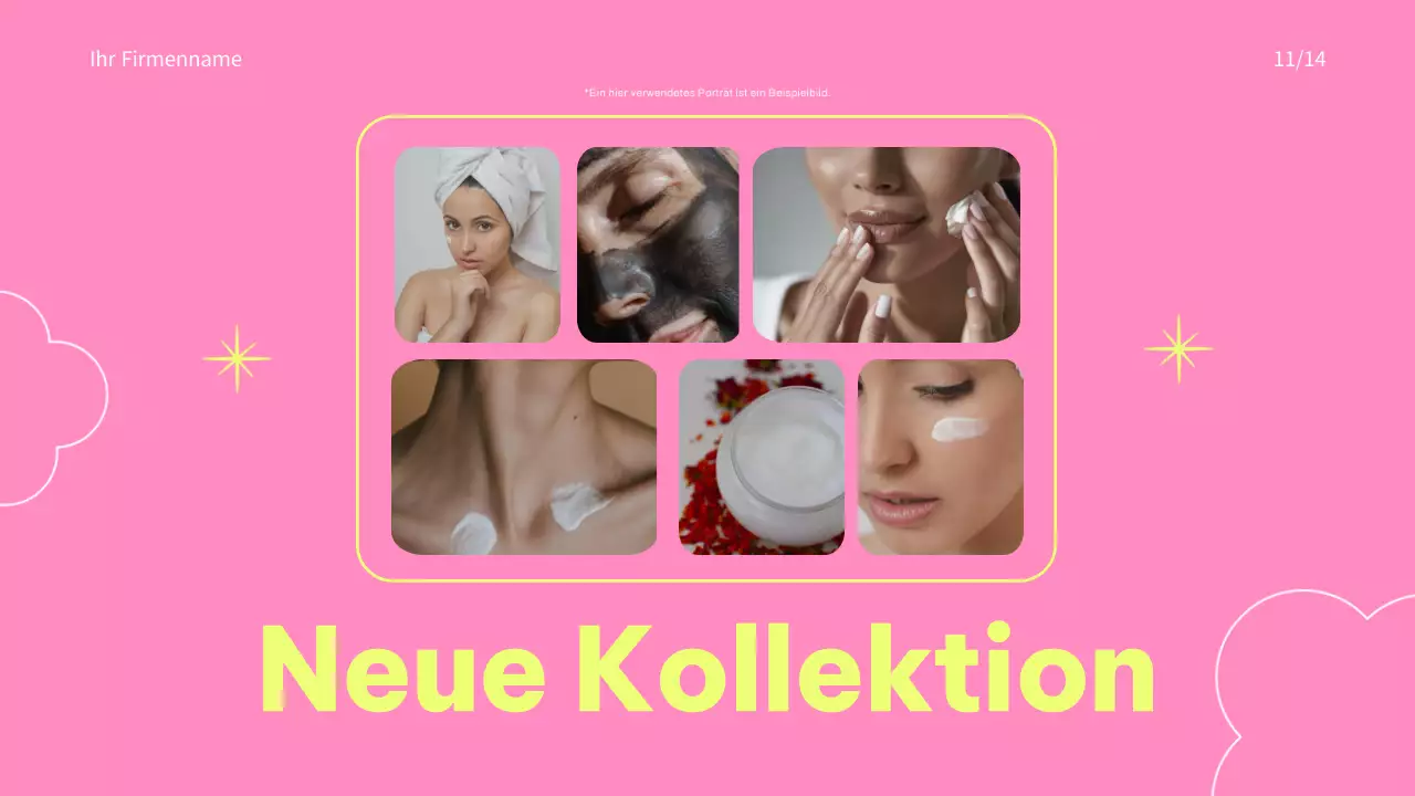 Rosa und Blau Trend bunte Kosmetik Marke Förderung