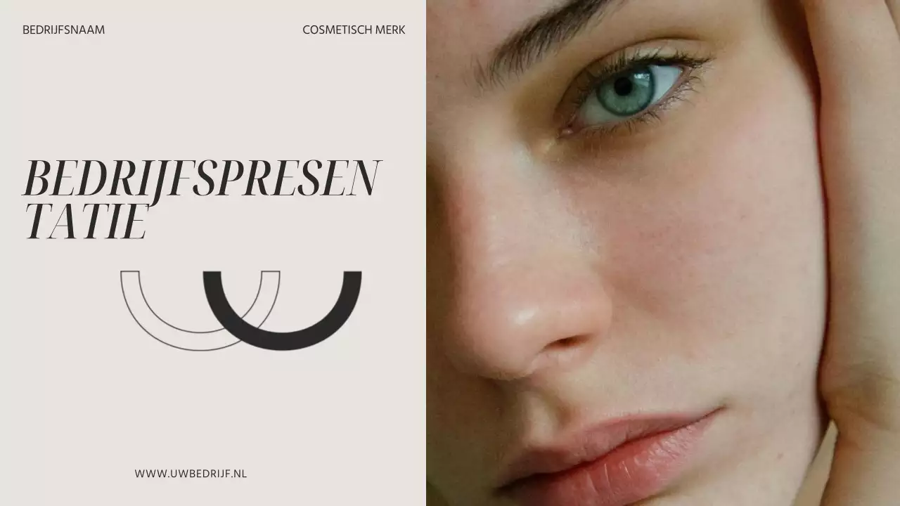 Beige en grijs moderne esthetische schoonheid merk promotie