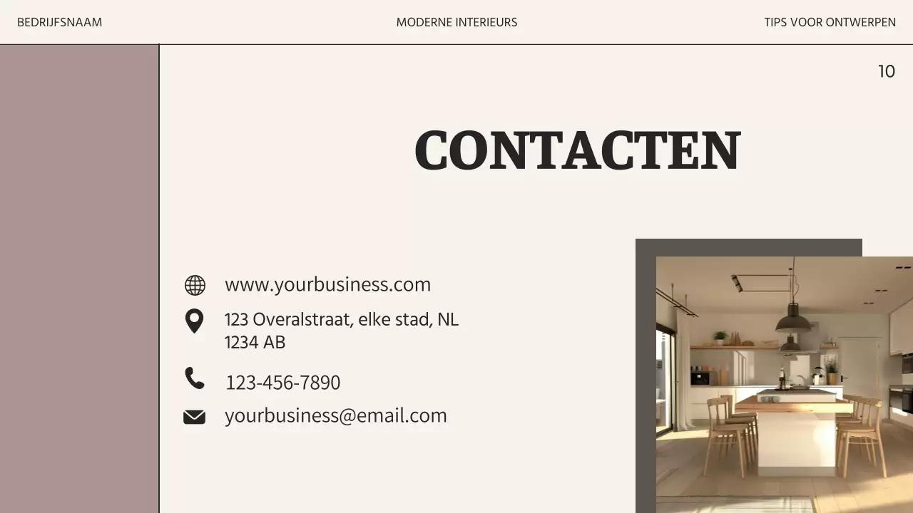 Beige en Zwart Modern Interieur Ontwerp Studio Zakelijke Promotie