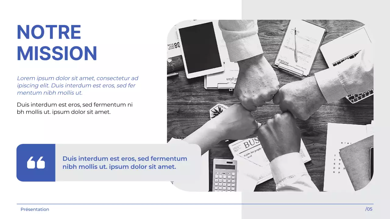 White indigo simple moderne Agence de marketing introduction de l'entreprise