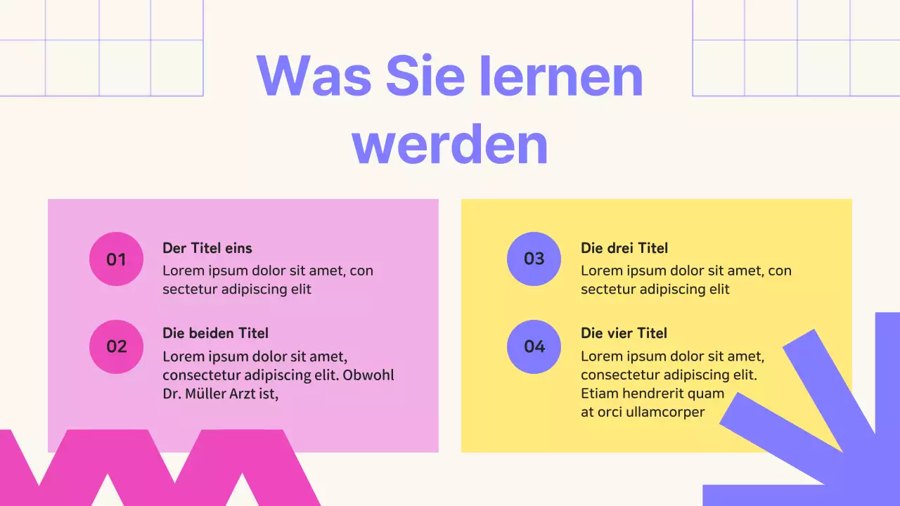 Beige und Lila Geometrische Online SMM Kurs Promotion