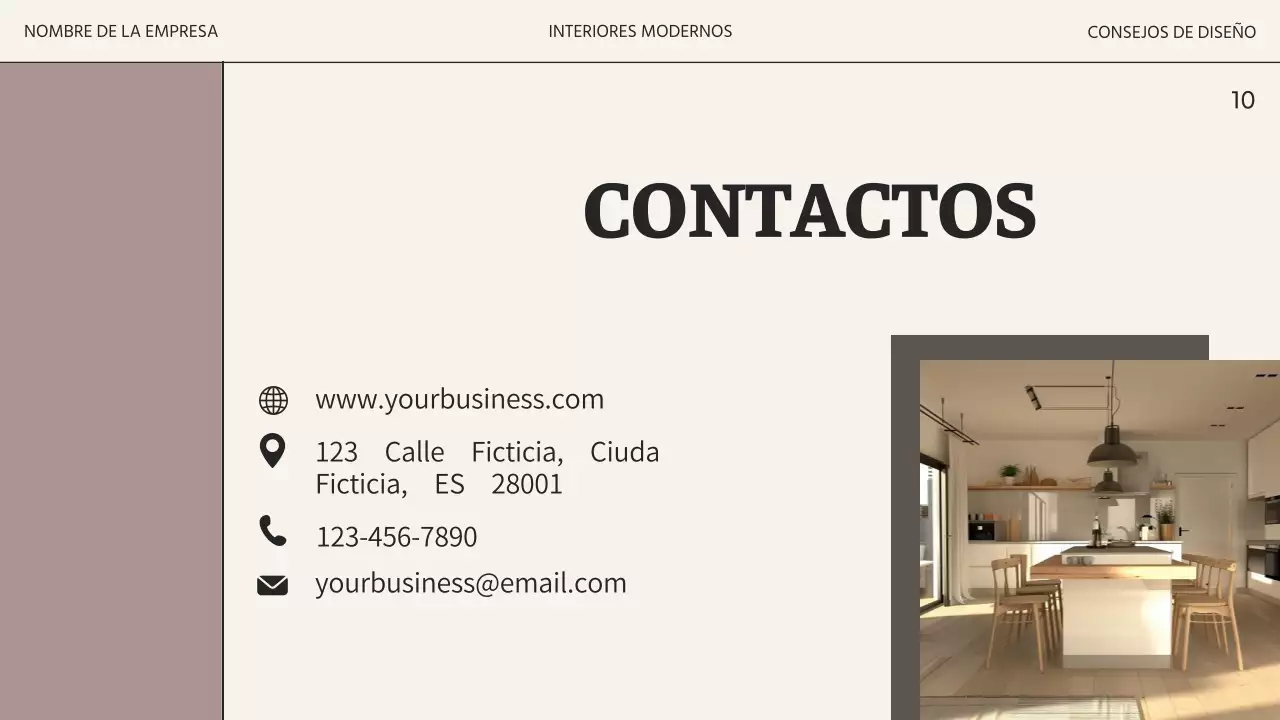 Estudio de interiorismo moderno en beige y negro Promoción empresarial