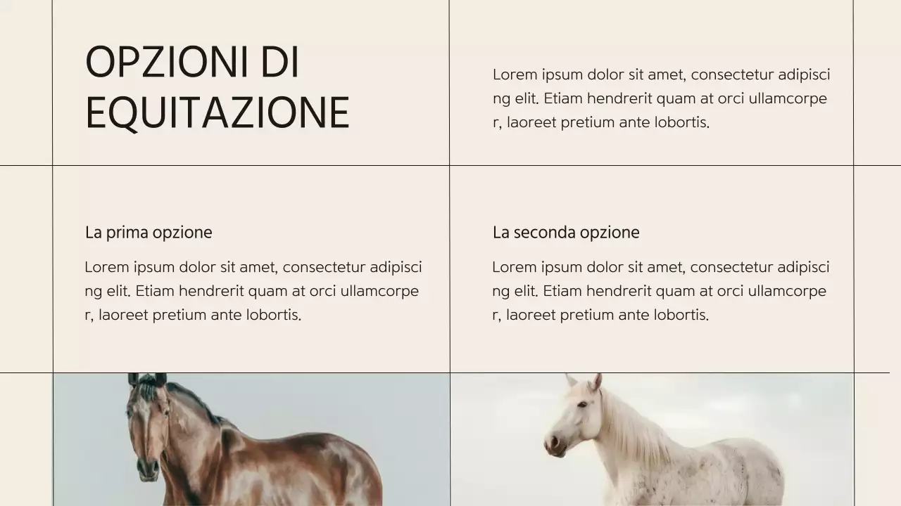 Introduzione dell'azienda Beige Minimal Horse Club