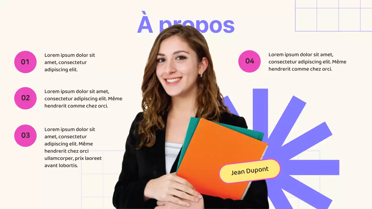 Beige et violet Géométrique Promotion des cours SMM en ligne