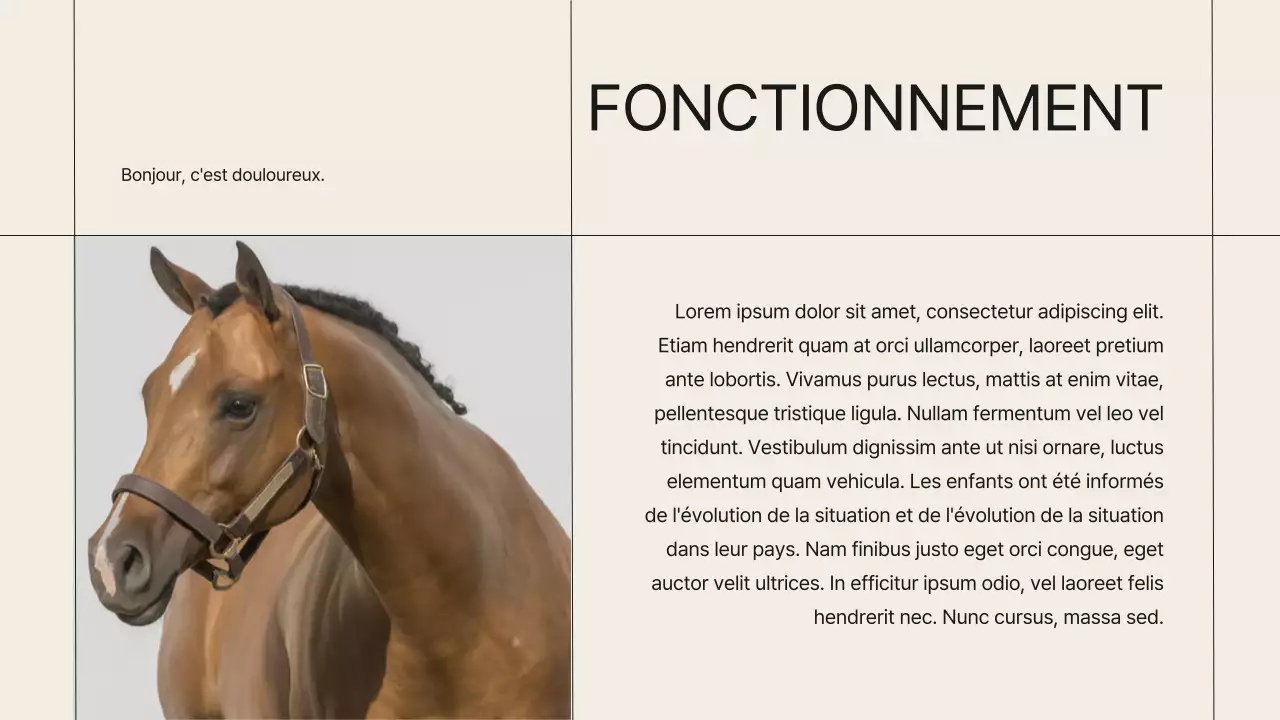 Beige Minimal Horse Club Présentation de la société