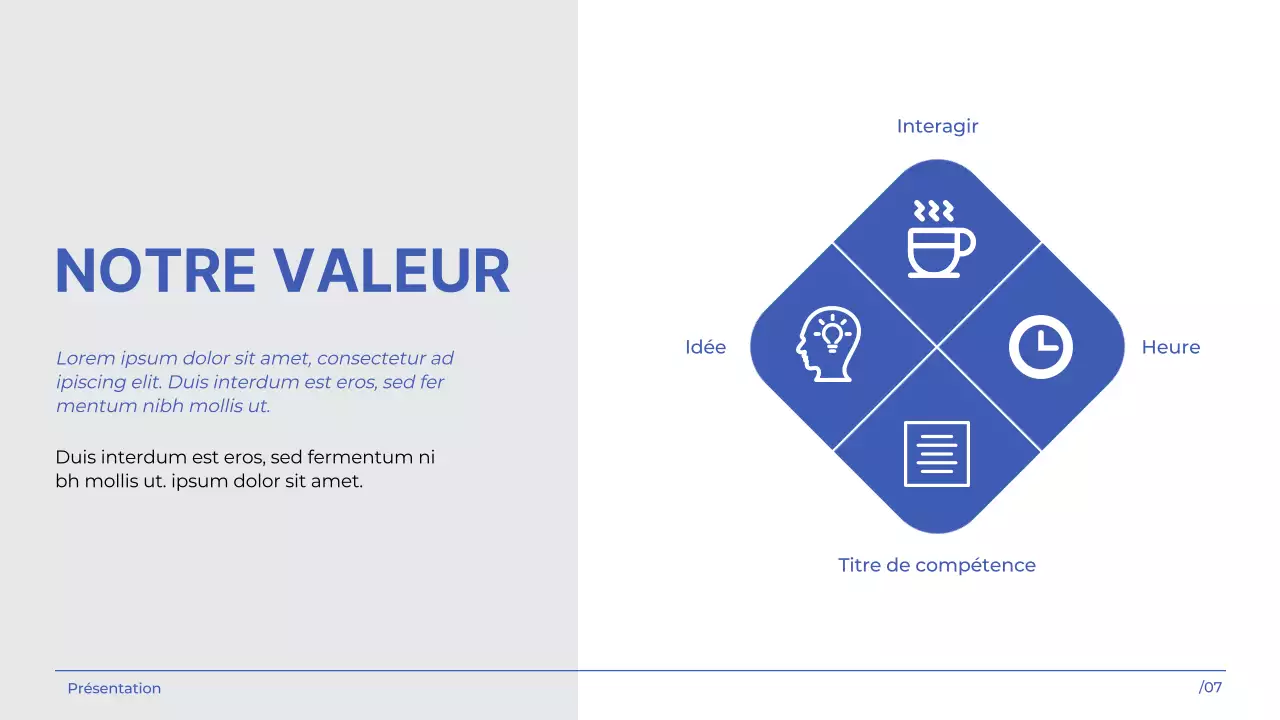 White indigo simple moderne Agence de marketing introduction de l'entreprise