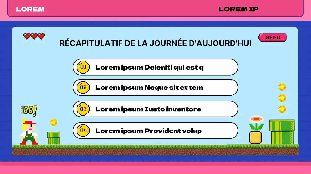 Rose bleu pop art rétro pixel class material