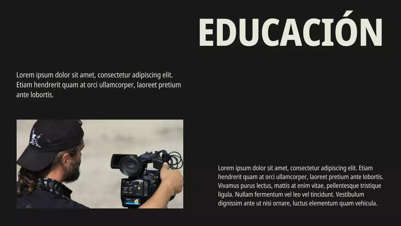 Cartera negra minimalista de director de cine