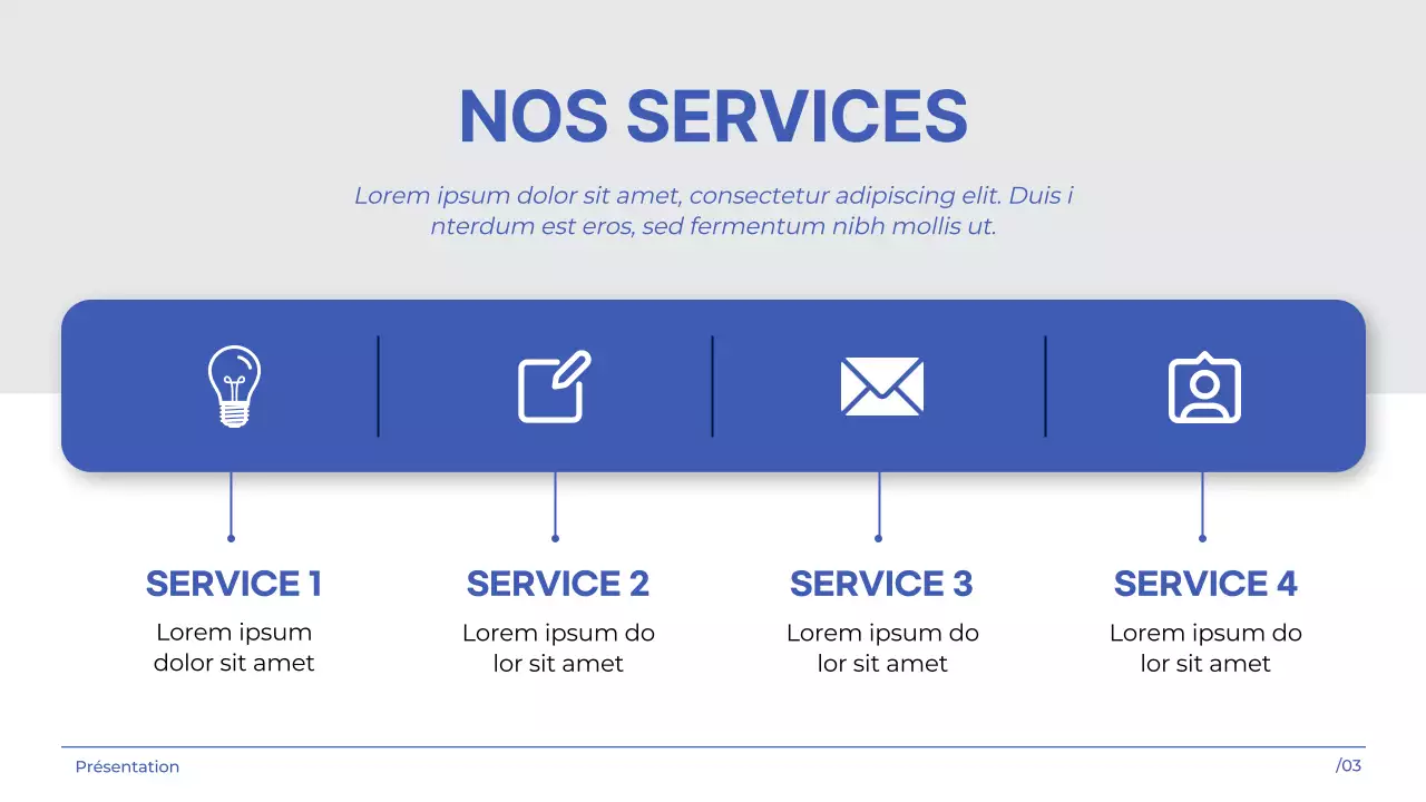 White indigo simple moderne Agence de marketing introduction de l'entreprise