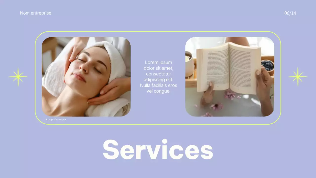 Promotion d'une marque de cosmétique colorée en rose et bleu