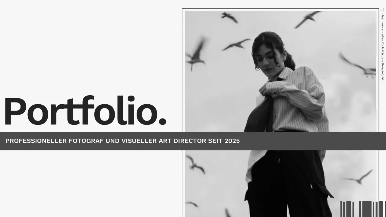 Grau und Weiß Trend Minimal Fotografen Portfolio Material