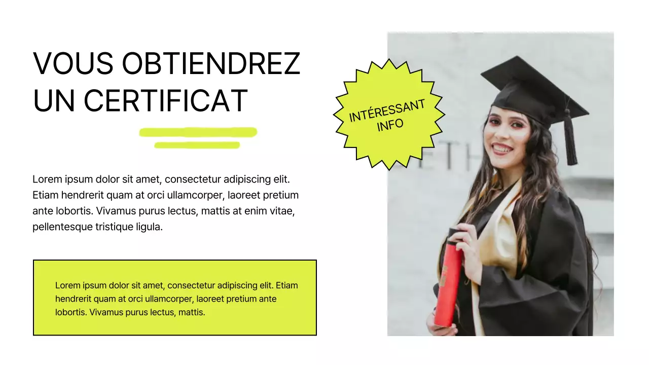 Promotion de cours en ligne moderne blanc et citron vert