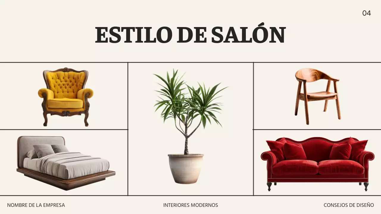 Estudio de interiorismo moderno en beige y negro Promoción empresarial