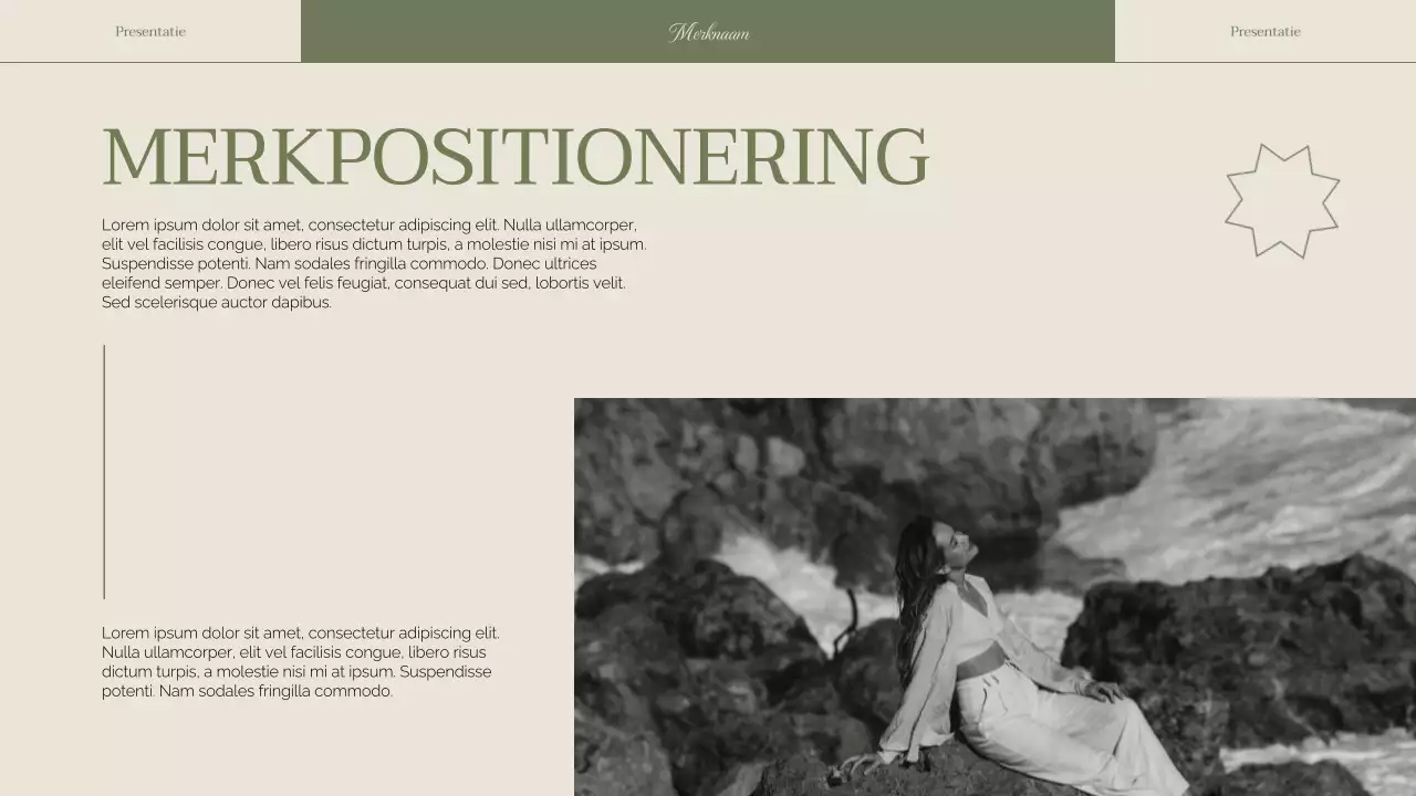 Groene elegante vrouw zakelijke merkstrategie