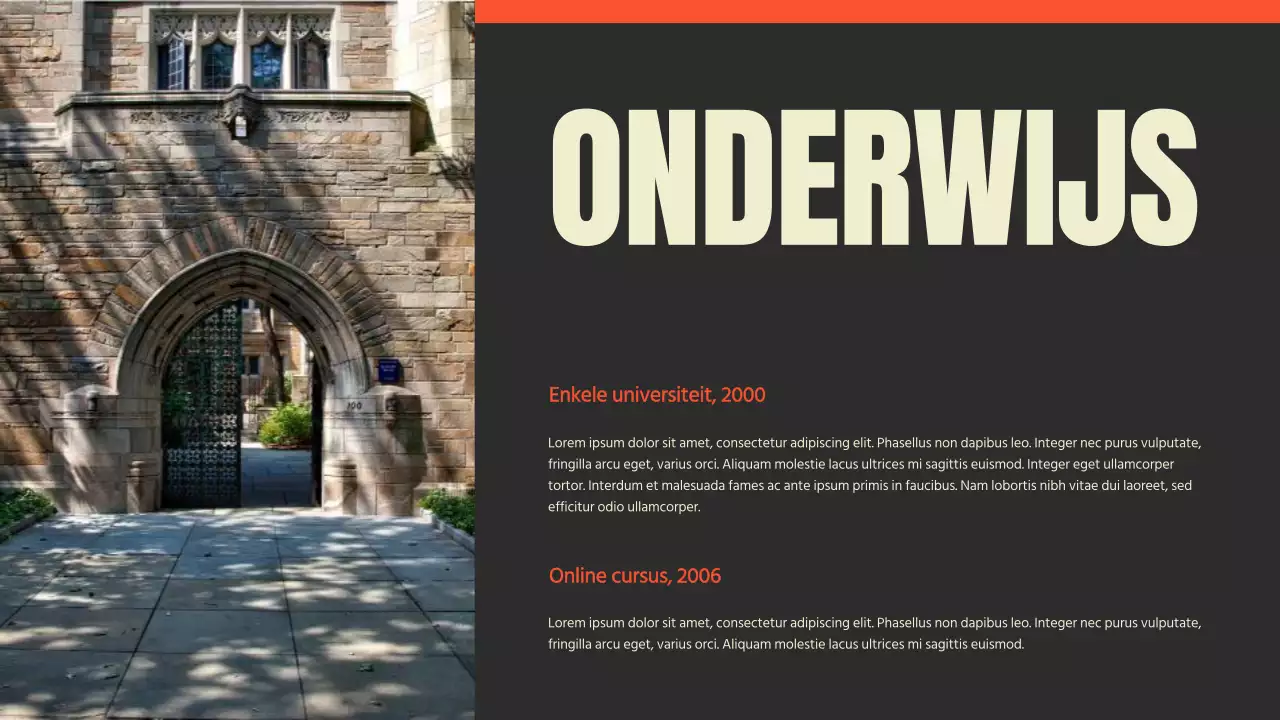 Presentatie portfolio zwart-rood trendfotograaf