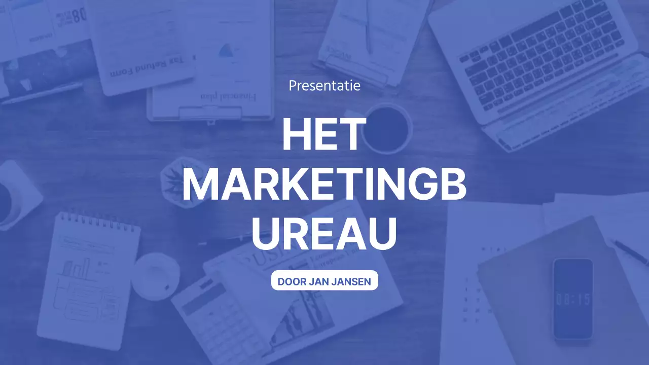 White indigo eenvoudige moderne Marketing Agency bedrijfsintroductie