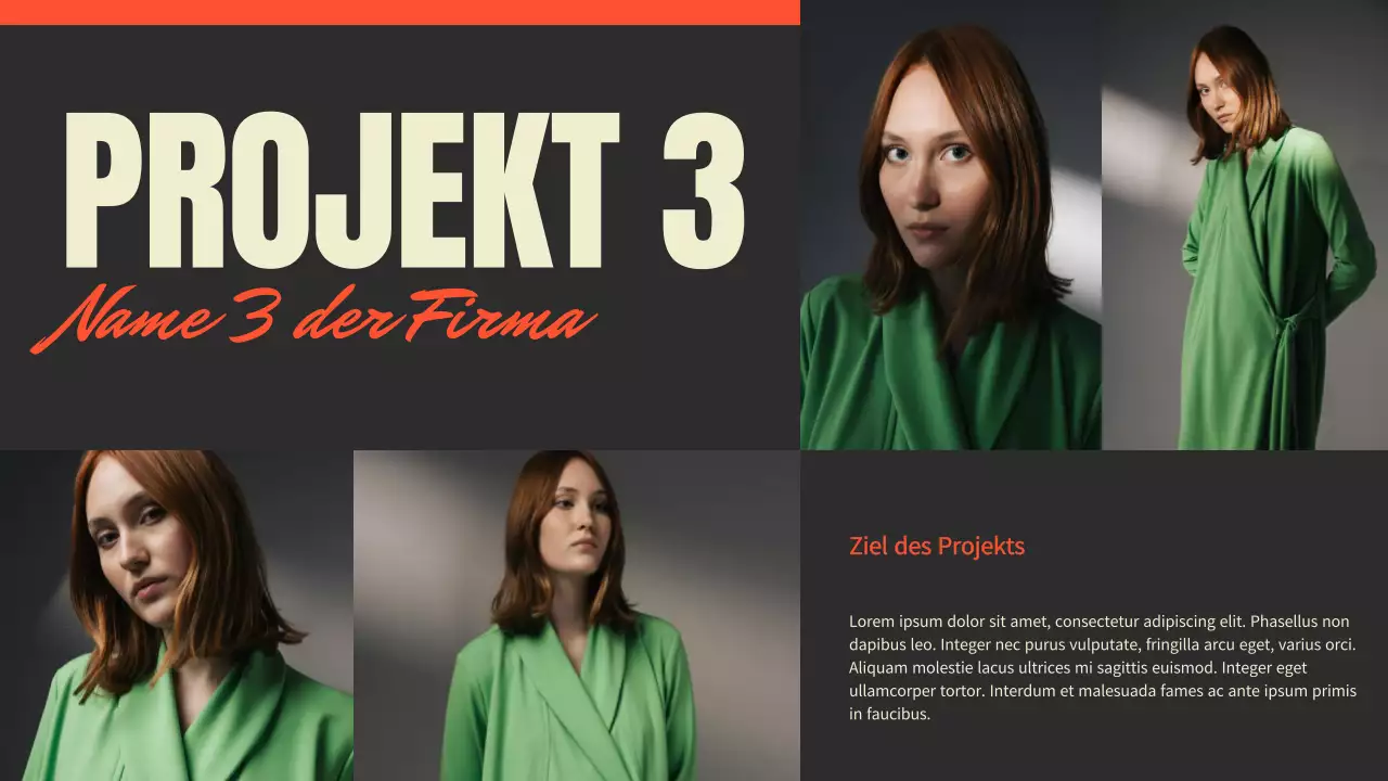 Schwarz und Rot Trend Fotograf Portfolio Präsentation