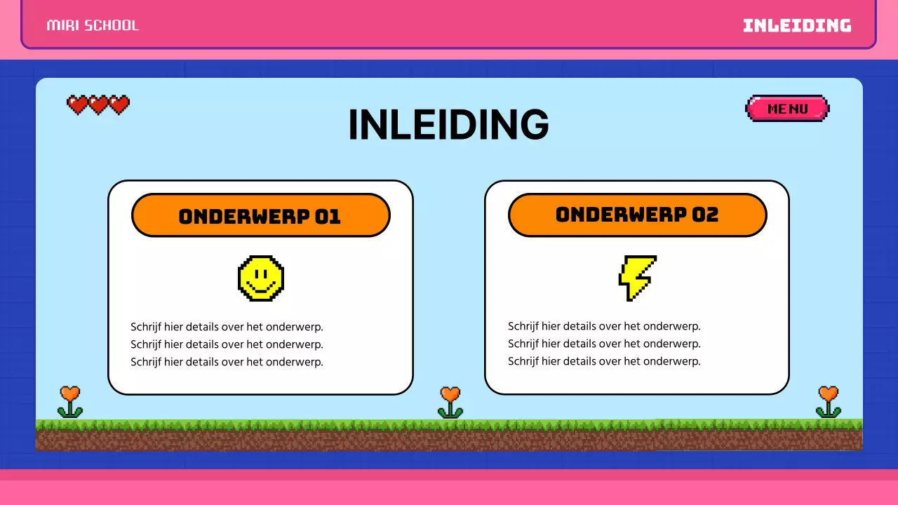 Roze blauw pop art retro pixel klasse materiaal