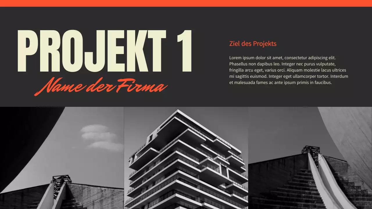 Schwarz und Rot Trend Fotograf Portfolio Präsentation