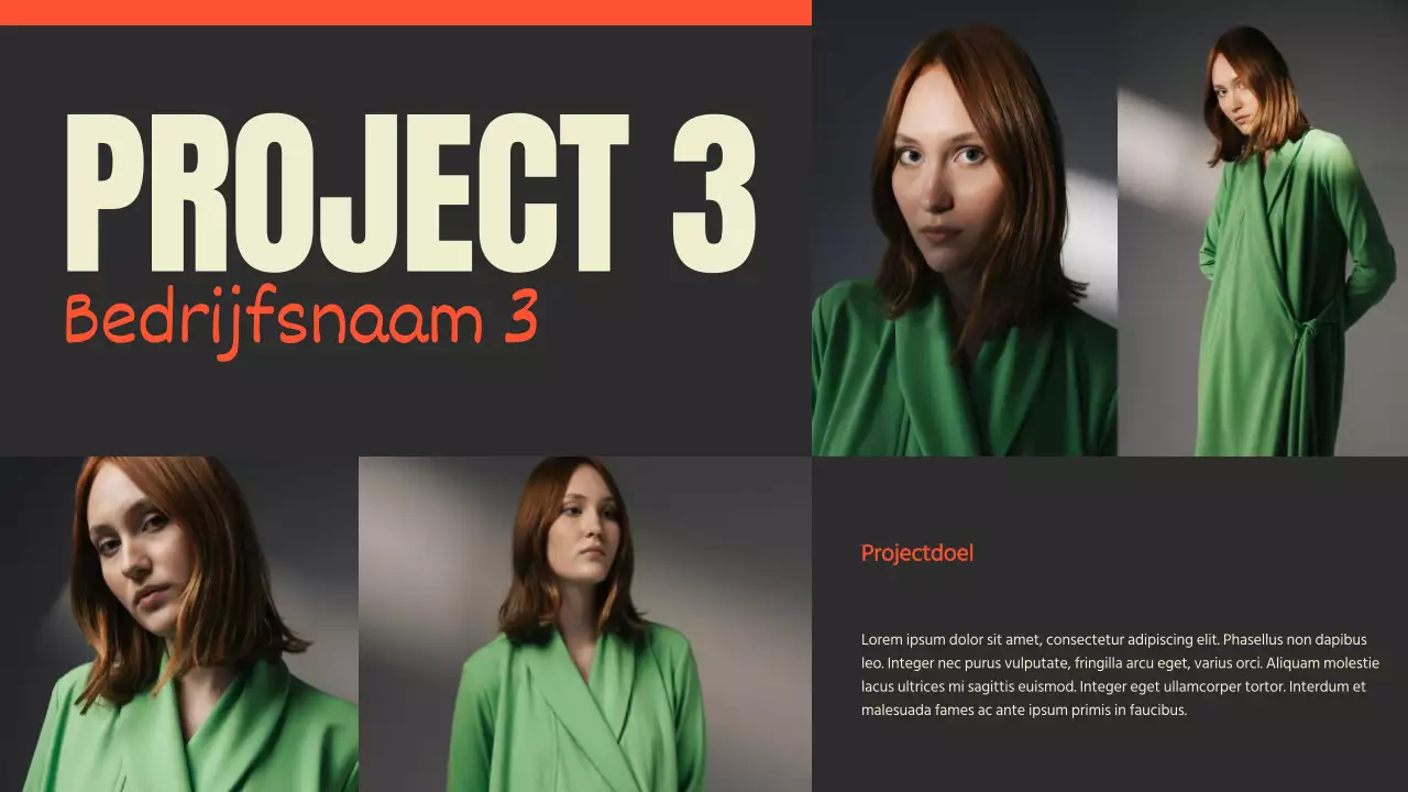 Presentatie portfolio zwart-rood trendfotograaf