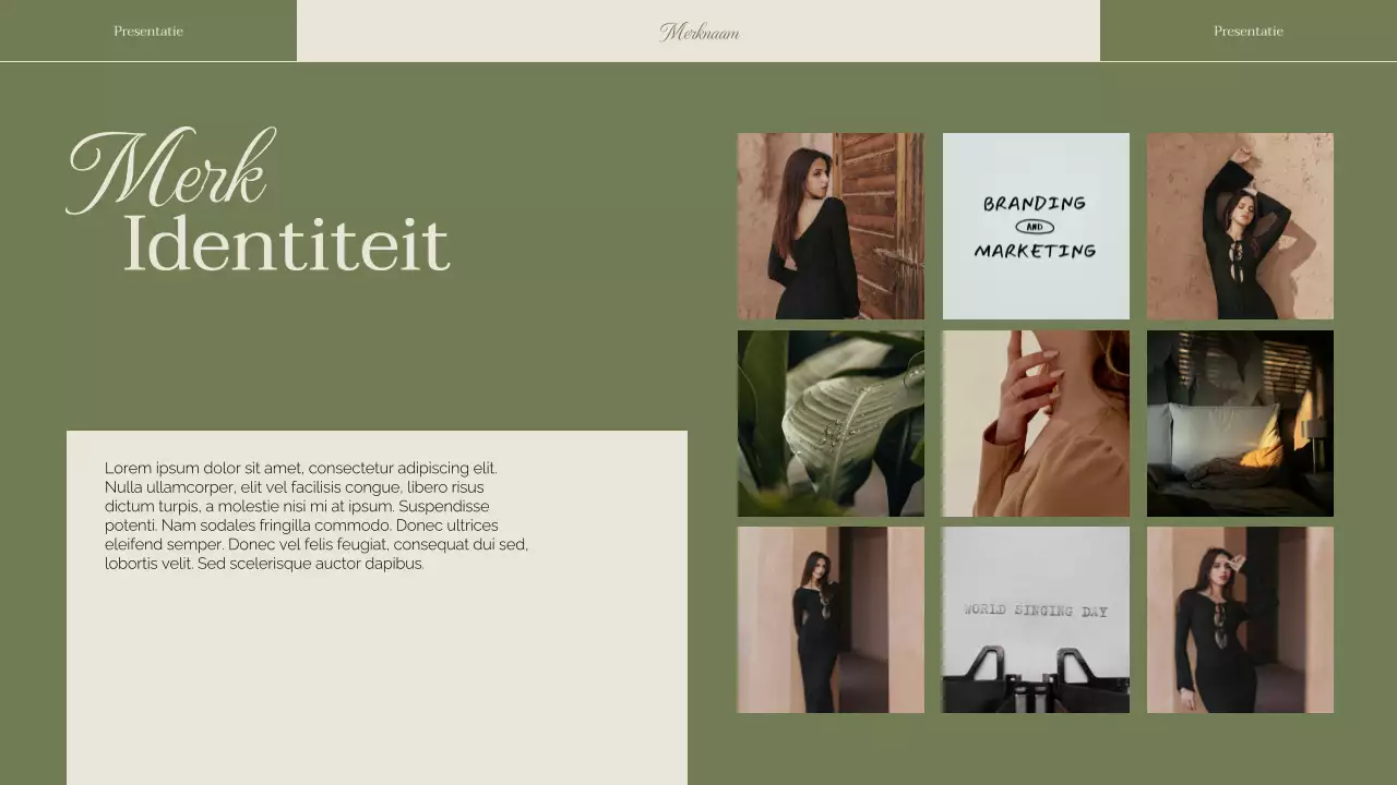 Groene elegante vrouw zakelijke merkstrategie