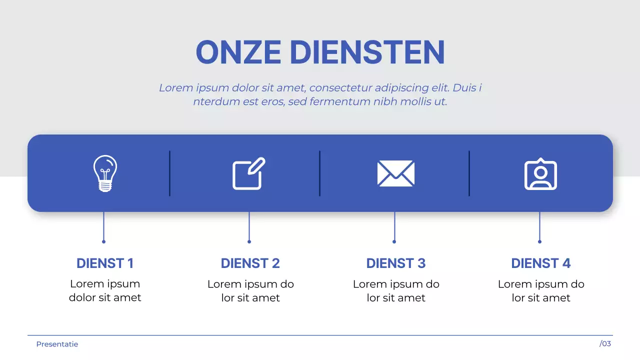 White indigo eenvoudige moderne Marketing Agency bedrijfsintroductie