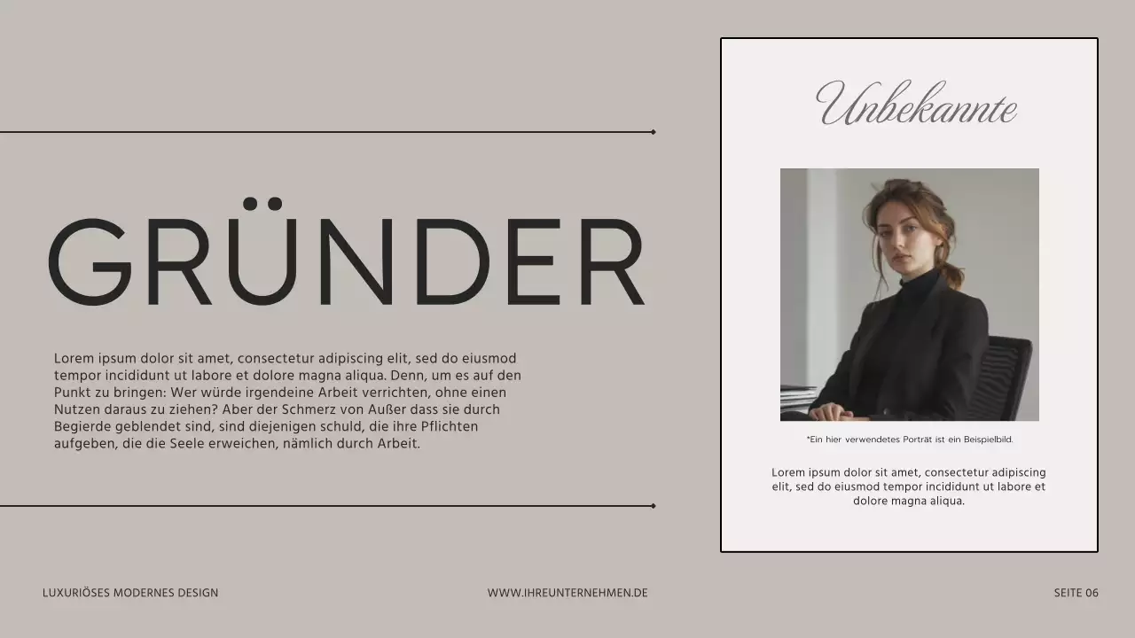 Beige Braun Moderne Innenarchitektur Studio Präsentation