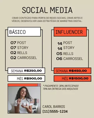 Publicidade moderna bege para mídia social no Instagram