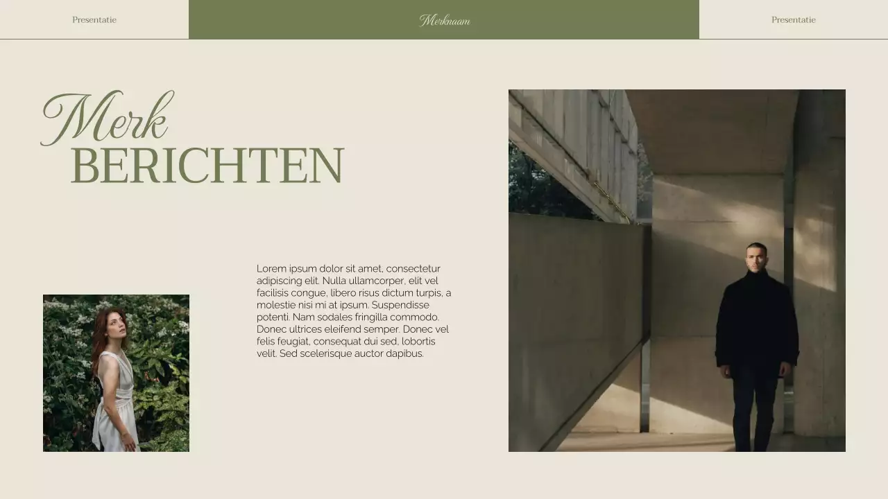 Groene elegante vrouw zakelijke merkstrategie