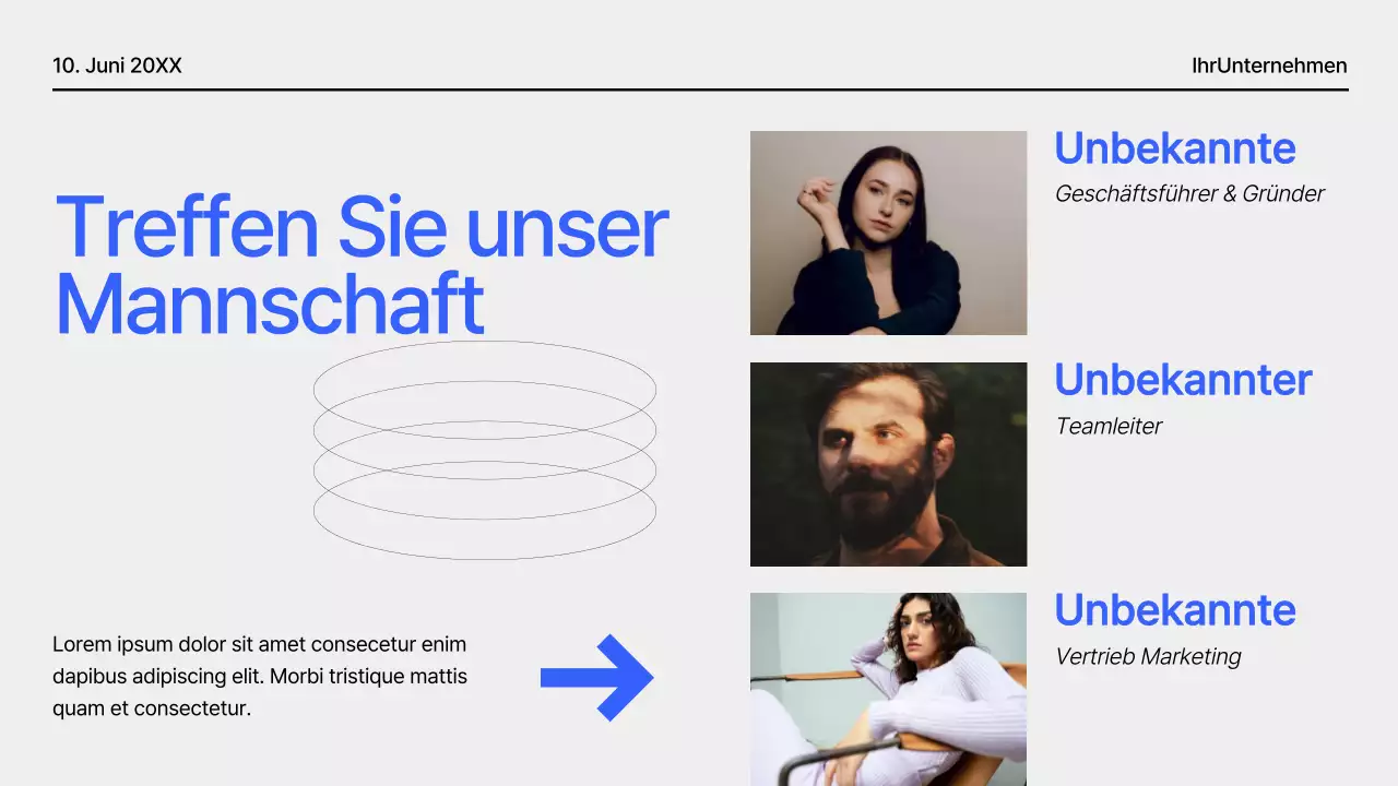 Schwarz und Blau Modern Geometrisch Projektvorschlag