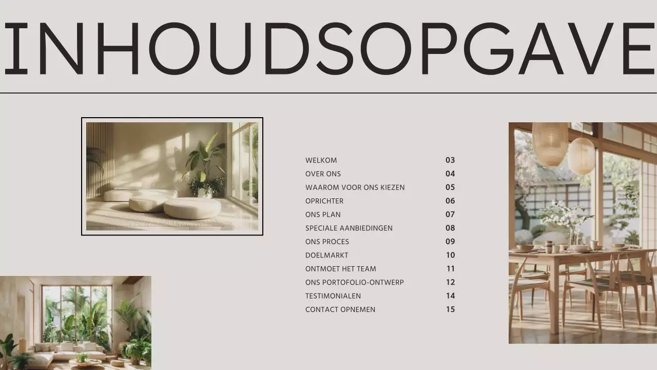 Beige Bruin Modern Interieur Ontwerp Studio Presentatie