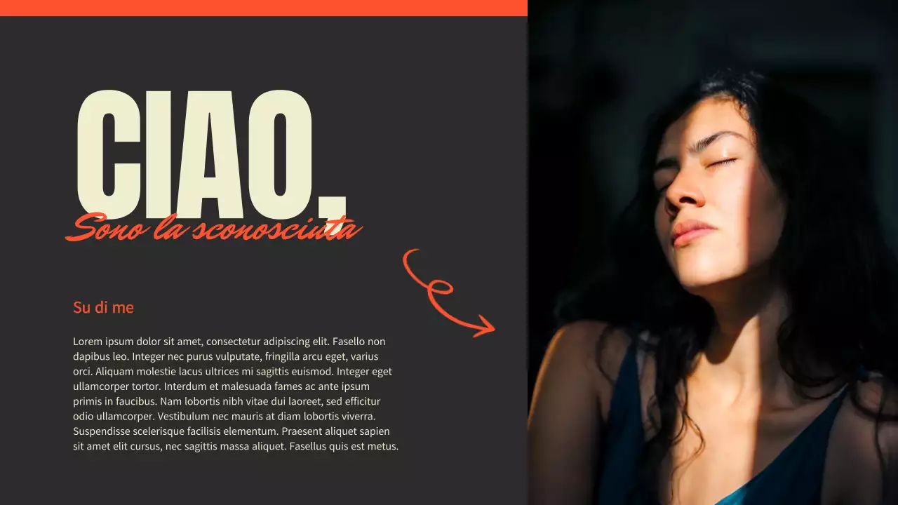 Presentazione del portafoglio del fotografo di tendenza in nero e rosso