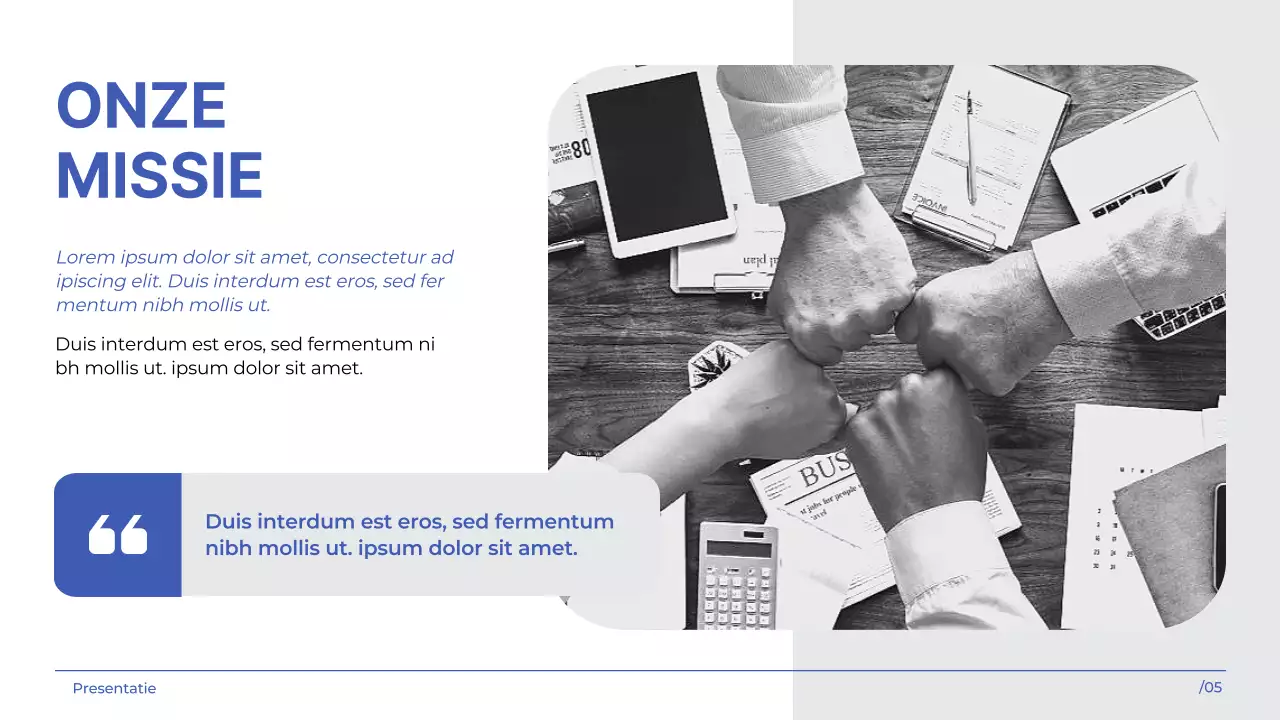 White indigo eenvoudige moderne Marketing Agency bedrijfsintroductie