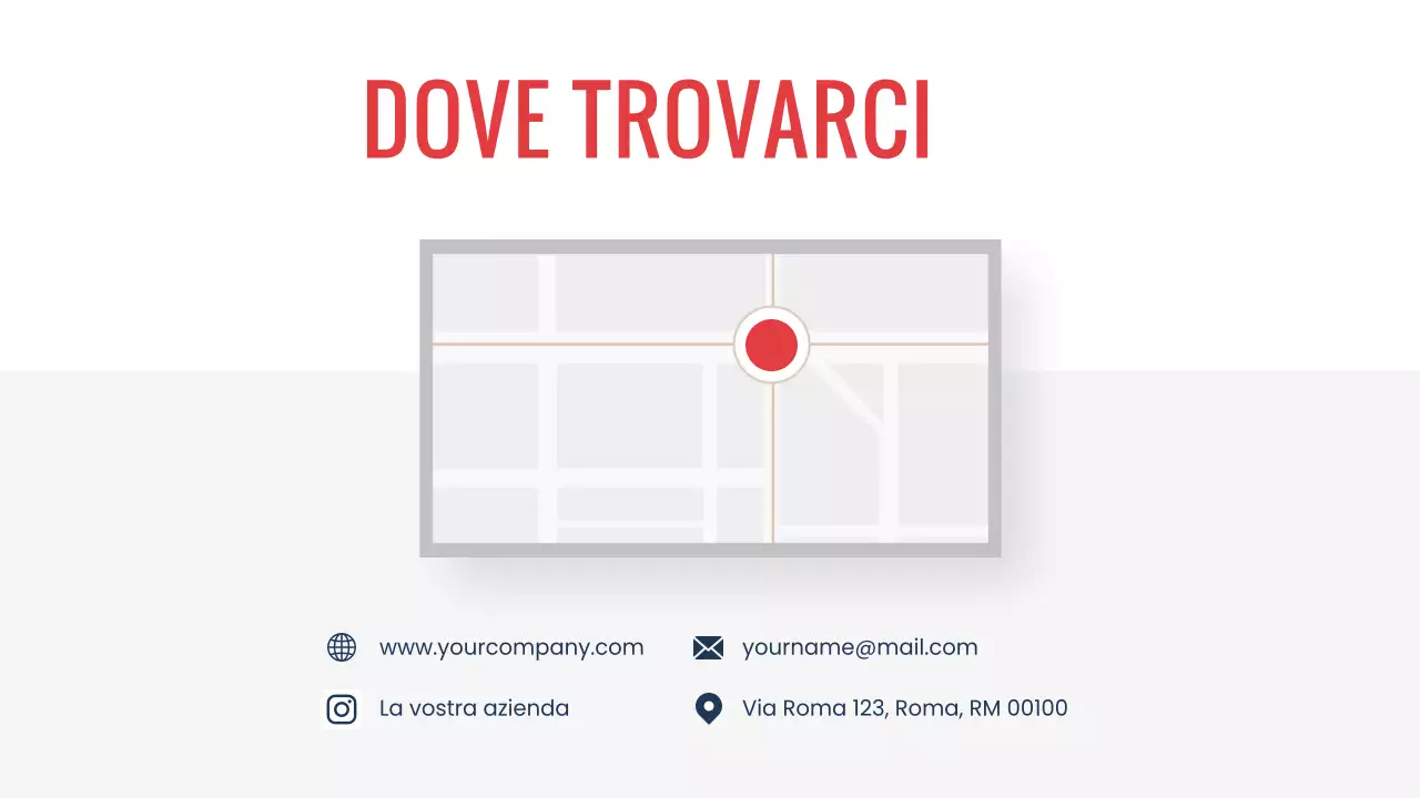 Presentazione dell'azienda Bike Shop moderno e minimal di colore rosso navy