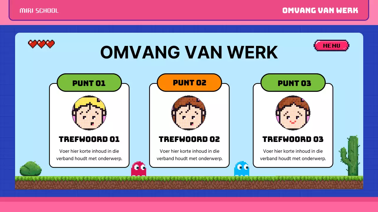 Roze blauw pop art retro pixel klasse materiaal