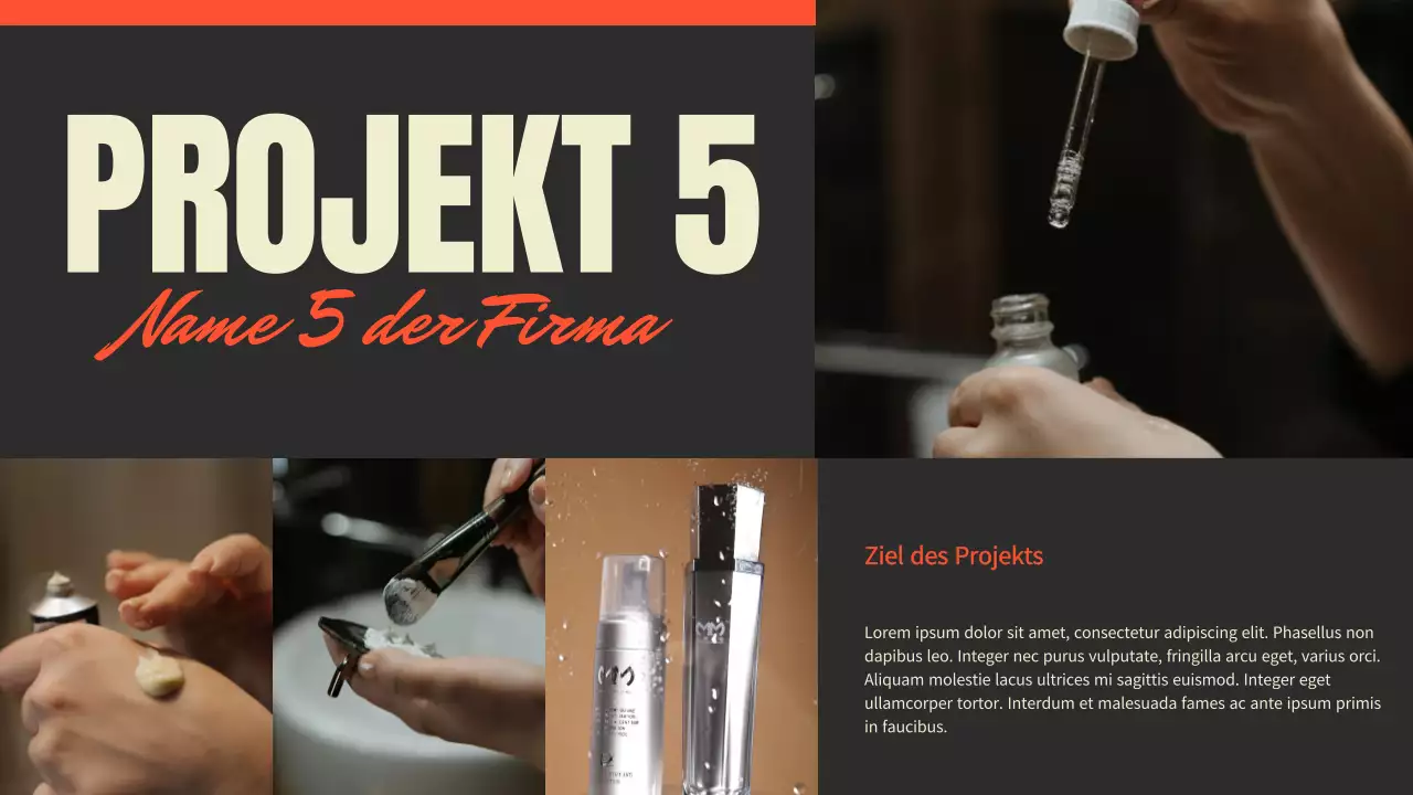 Schwarz und Rot Trend Fotograf Portfolio Präsentation